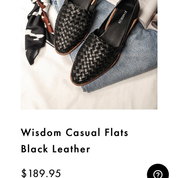 Wisdom black leather flats by Jo Mercer - Picture 2 of 6